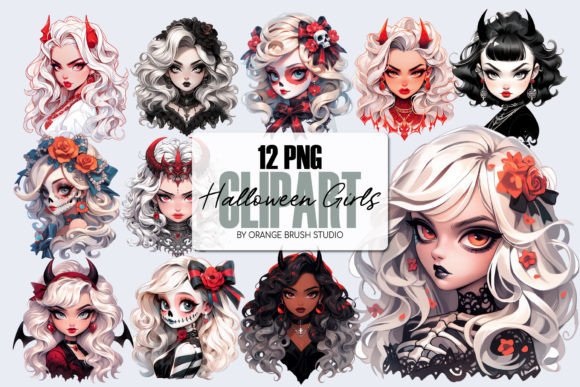 Download Halloween Dolls Clipart Bundle - Halloween dolls Collection