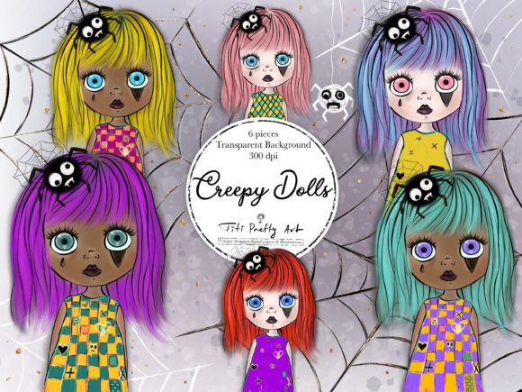 Download Creepy Halloween Dolls Digital Download - Halloween dolls Collection