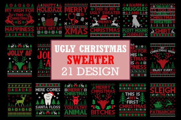 Download Ugly Christmas Sweater Design Bundle - Premium Resources